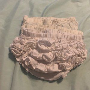 diaper covers, white ruffled and plain
